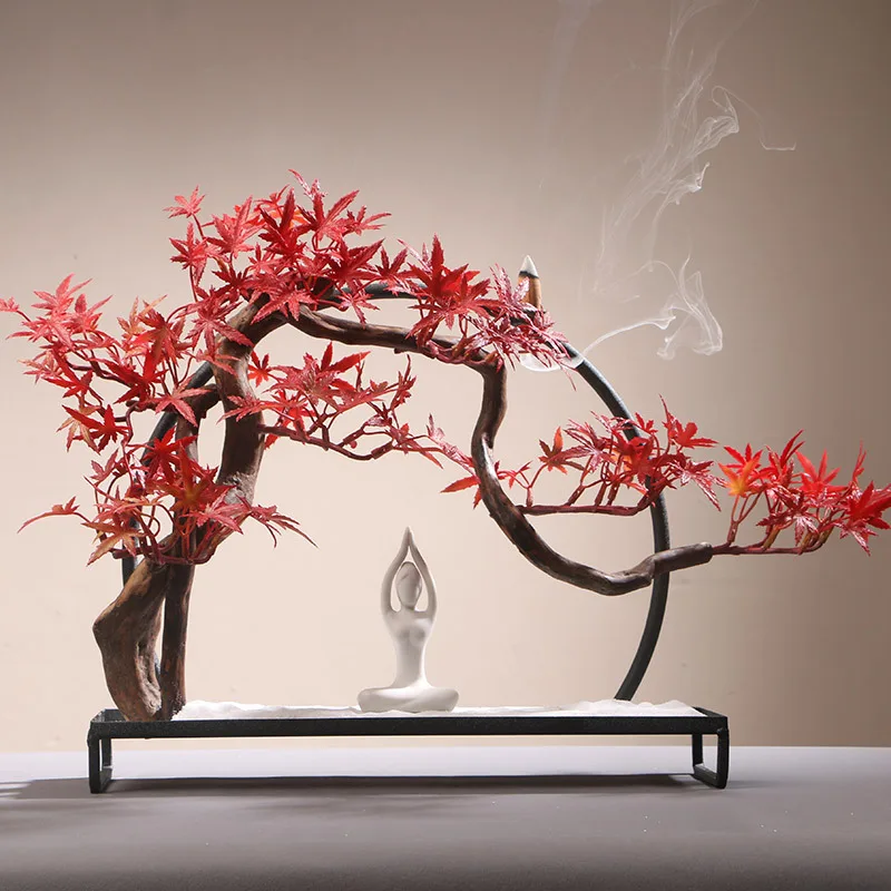 

Simulating Maple Leaf Landscape Home Pass Soft Decoration Creative Model Room Indoor Family Tea Room New Chinese Decoration