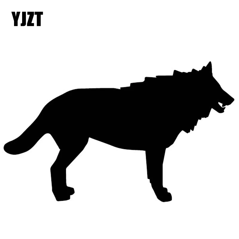 YJZT 15.7CM*9.6CM Wolf Car Sticker Decorate Accessories Window Vinyl Decal Black/Silver C4-1163 | Автомобили и мотоциклы