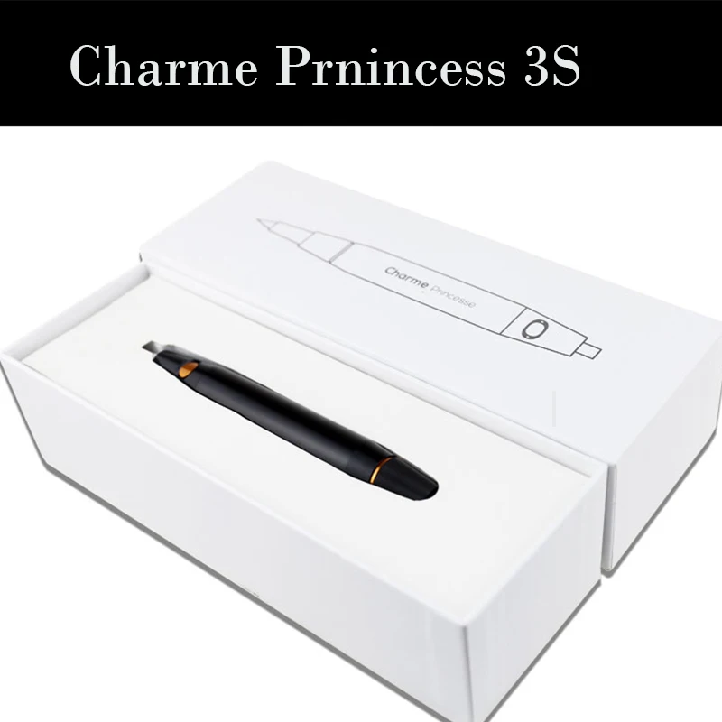Цена Новый Charme Princesse S 3 S Перманентный макияж Татуировка Машина ручка Наборы для татуировки бровей Губы постоянный макияж питание