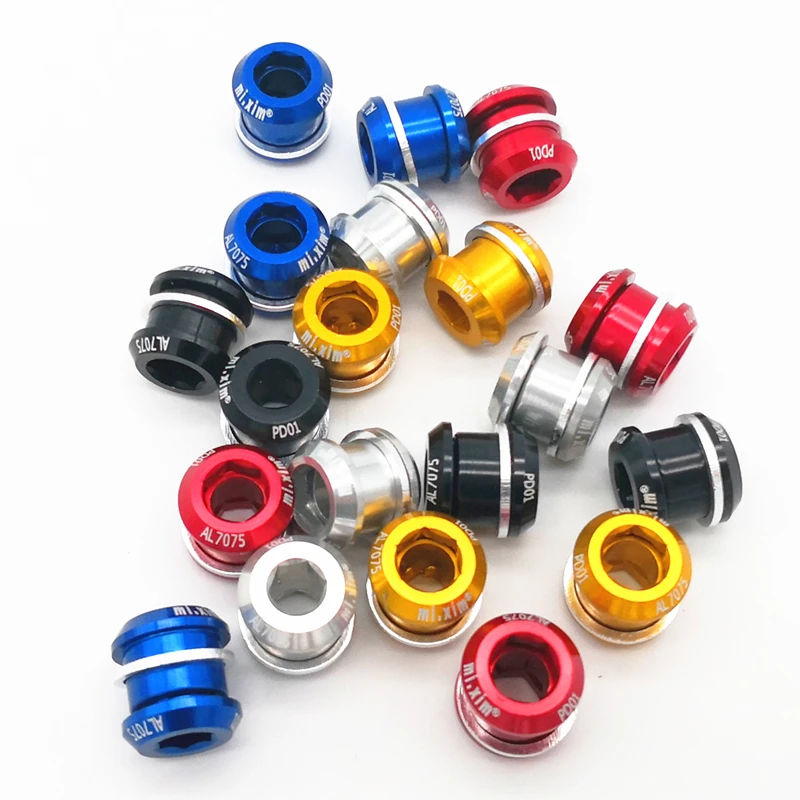 

4pcs Single/Double crankset screws mountain road folding bike BMX MTB Double disc Screws for Crankset Sprockets bolts bike part