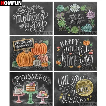 

HOMFUN Full Square/Round 5D DIY Diamond Embroidery "Blackboard text" Diamond Painting Cross Stitch 5D Decor gift A06839