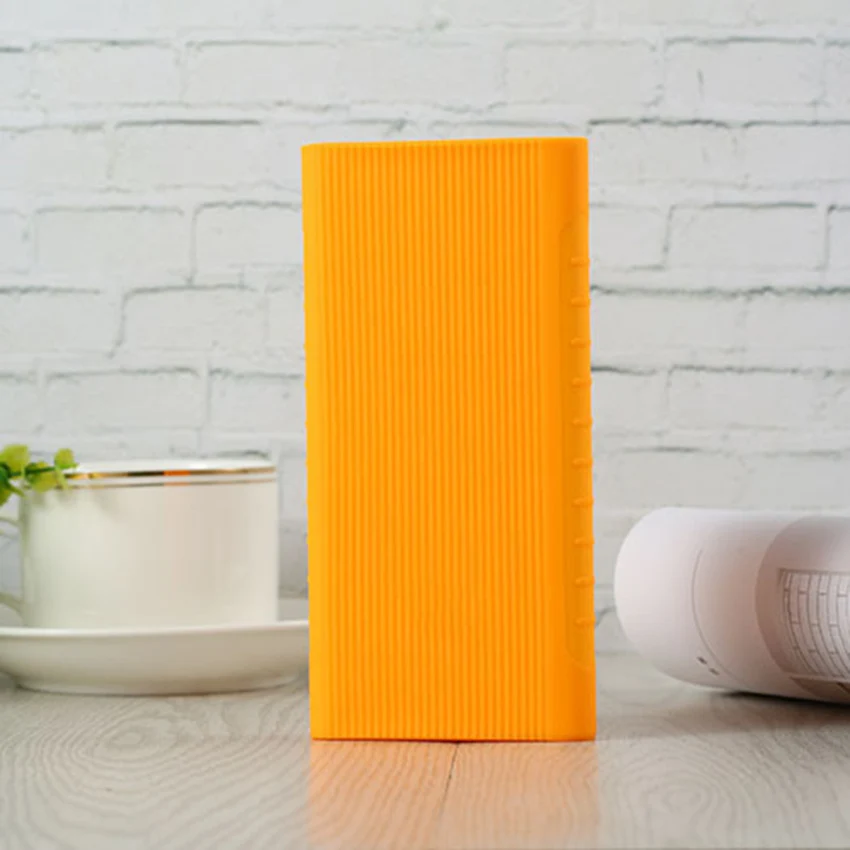 Для Xiaomi power Bank 2 10000 mAh мягкий силиконовый защитный Противоскользящий чехол Внешняя батарея, крышка с резьбой цветная кожа