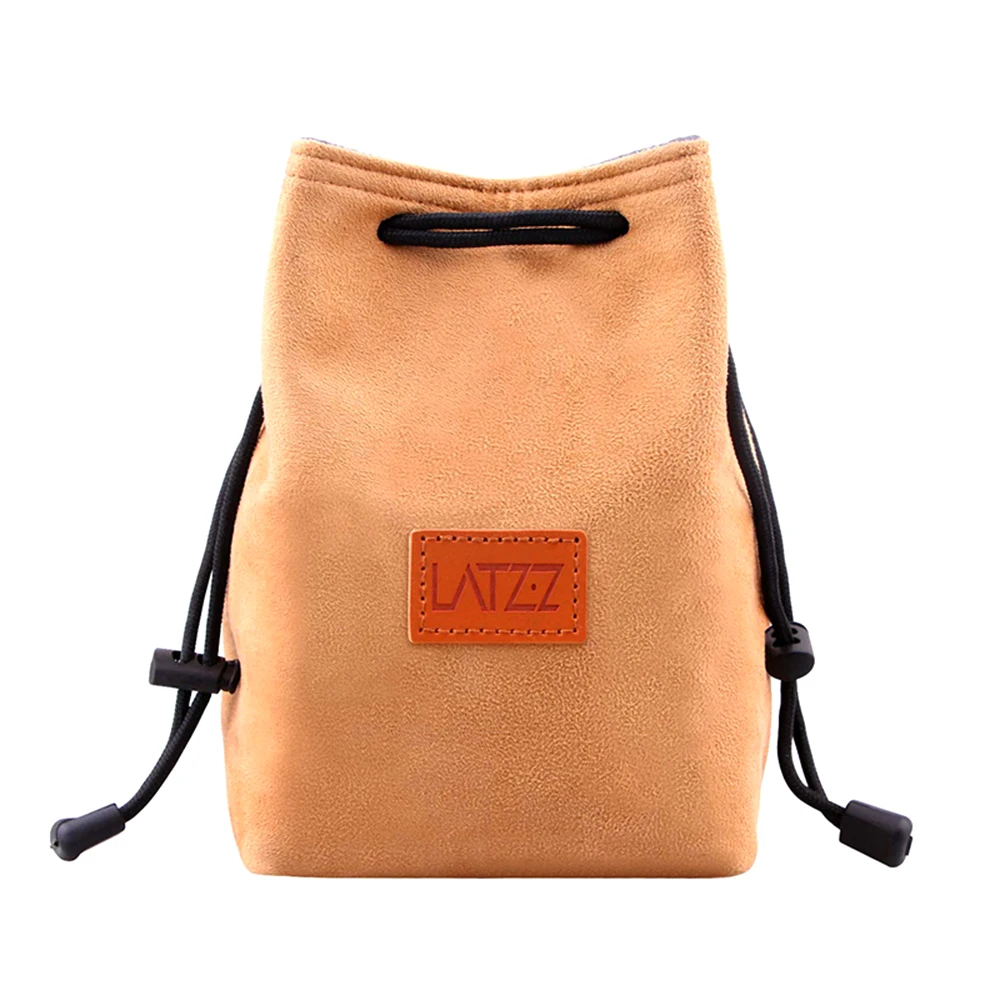 Andoer бархатная флисовая Пылезащитная Защита от царапин сумка на шнурке аксессуары для защиты Dslr объектива сумка рюкзак для камеры - Цвет: Yellow Small