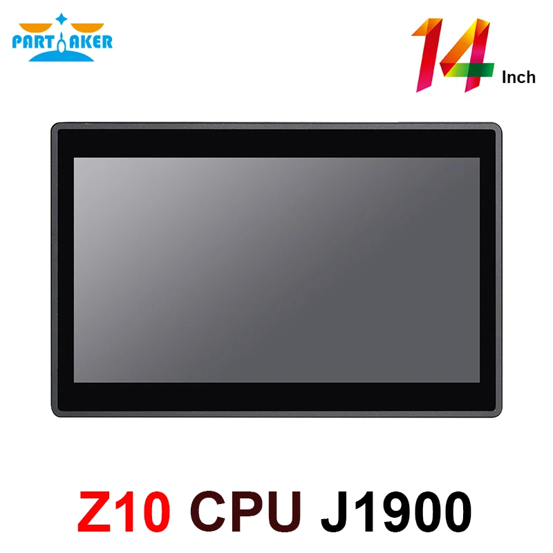 

14 inch Industrial Panel PC 10 Points fanless capacitive touch industrial All In One PC with Intel Quad Core J1900 Windows Linux