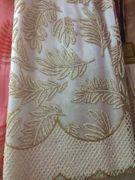 

High class African French Net Lace CGL-82717 With glitter Embroidery Tulle Lace
