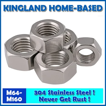 

304 Stainless Steel Fasteners DIN934 Hex Nut Metric Thread M64-M160 Hexagon PC Electronic Accessories Tools LM001