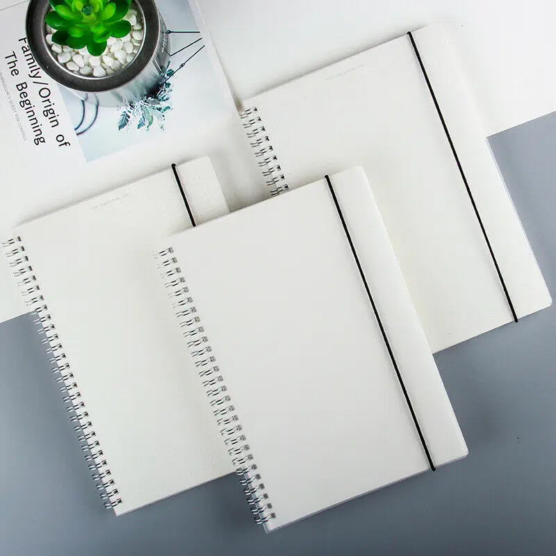

Soft side transparent flip spiral notebook creative simplicity notepad A5 B5