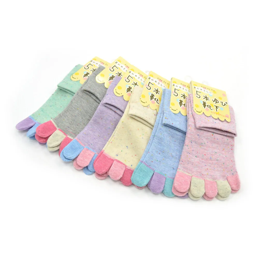 Г. Женские носки хлопковые носки с пятью пальцами для девочек массажные Нескользящие женские носки с пальцами однотонные тонкие носки с каблуком