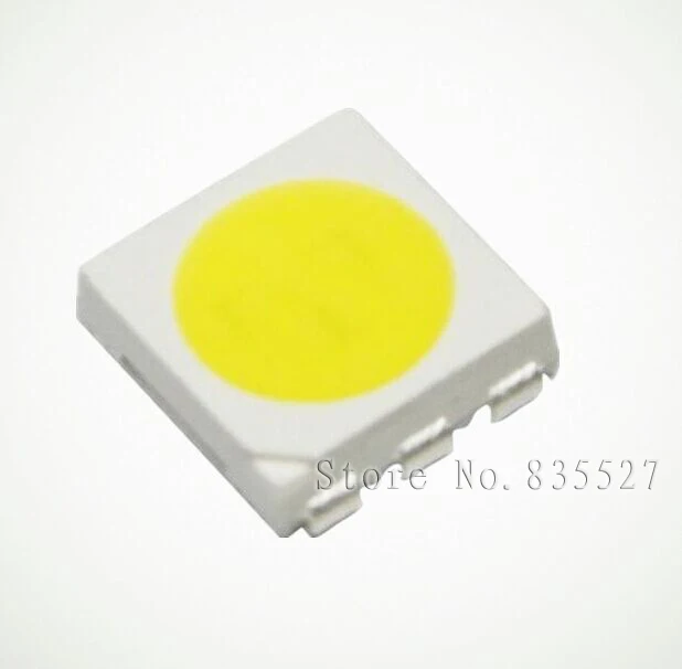1000 шт./лот 5050 белый светодиод SMD яркий светоизлучающий диод 4000-4500K 12-15 лм | Лампы и