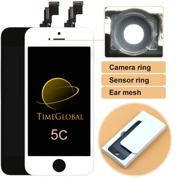 

10pcs AAA For iphone 5C LCD Display With Touch Screen For iphone Digitizer Black LCD Assembly Replacement with Gifts