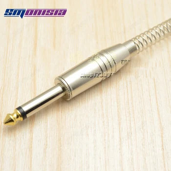 

10pcs-1000pcs TS Microphone Console Audio Plug Long Spring Full Metal Connector 6.35 6.5mm
