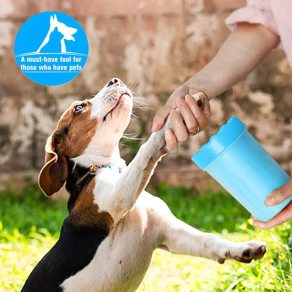 

Dog Cat Paw Cleaner Cup Soft Silicone Combs Paw Portable Pet Foot Washer Cup Paw Clean Brush Quickly Wash Cat Foot Cleaning B