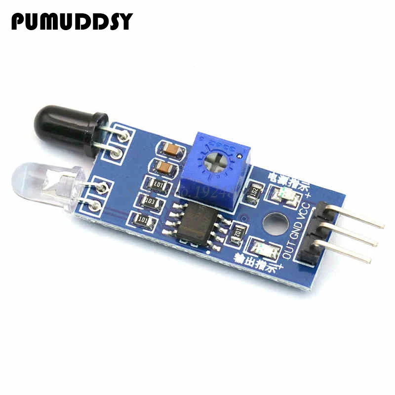 

5pcs Infrared barrier Module car obstacle avoidance obstacle sensors Black Line Identify adjustable distance