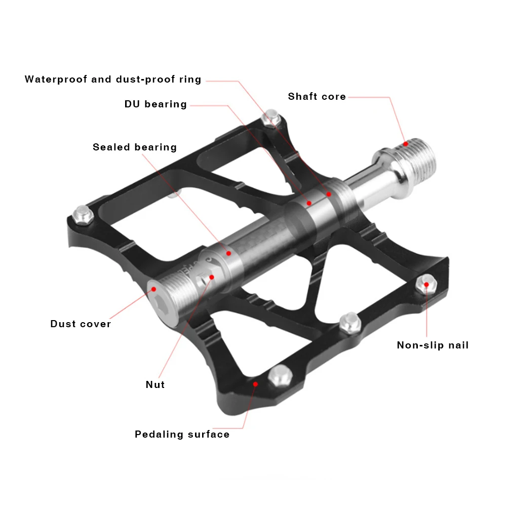 3 лажера Fiets Pedaal противоскользящие Сверхлегкие MTB горный велосипед Pedaal Afgedicht Lager BMX Pedalen Fiets аксессуары