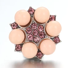 20 штук Хрустальный цветок со стразами; разные стили; Имбирная форма Ювелирная Кнопка Браслеты на застежках ожерелье ювелирные изделия