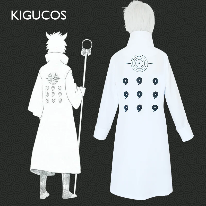 

KIGUCOS Ootutuki Hagoromo Cosplay Costume from Anime Naruto Cape Rikudo Sennin 10th Bijuu Cloak Outfit