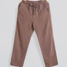 Лен и хлопок боевые искусства Штаны медитация Тай женские шаровары Chi кунг-фу брюки-ушу серый/черный/кофейный