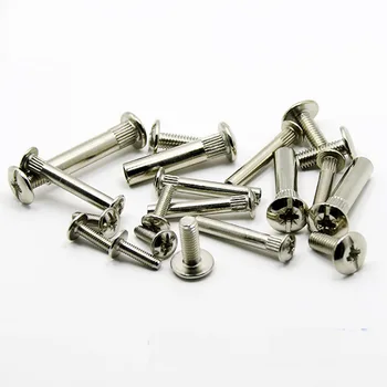 

10pcs M5 M8 mother rivet knurled docking pair lock screws cross combination screw account book bolts album bolt nickel plating