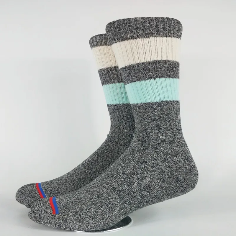 Мужская Old School Heather Gray Strip носки для скейтеров США Размер 8-11, европейский размер 41-44 (толстый и мягкий)