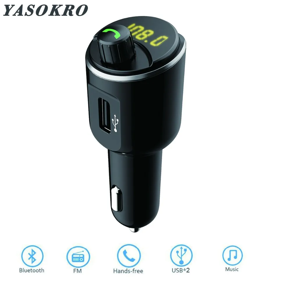  Car MP3 Player Wireless A2DP Bluetooth-compatible HandsFree Kit FM Transmitter Dual USB Charge Support TF Card & U Disk | Автомобили и