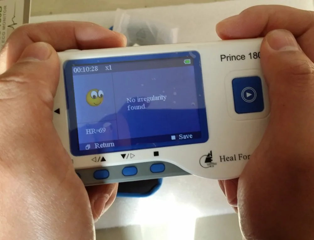 USB Программное обеспечение Heal Force Prince 180B портативное домашнее сердце ЭКГ ручной монитор сердца непрерывное измерение цветной экран