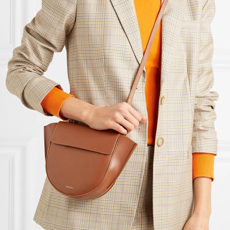 Из искусственной кожи Сумка-седло одноцветная женская сумка модный кошелек