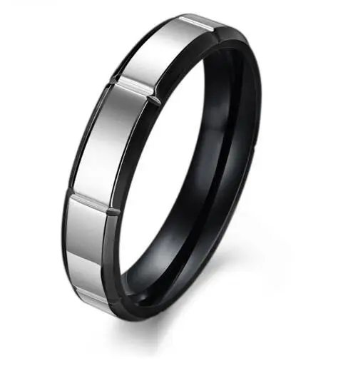 Модные ювелирные изделия 316L кольца из нержавеющей стали черные/Золотые простые классические серьги-кольца Пара Кольца обручальные кольца GJ296