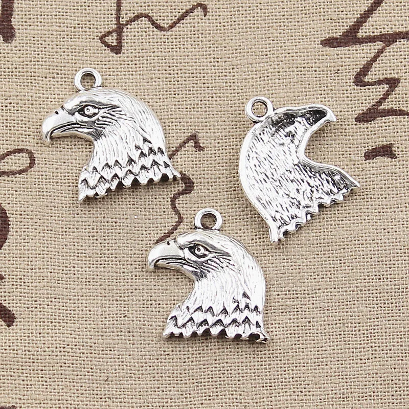 

10pcs Charms hawk eagle 21x19mm Antique Silver Plated Pendants Making DIY Handmade Tibetan Silver Jewelry
