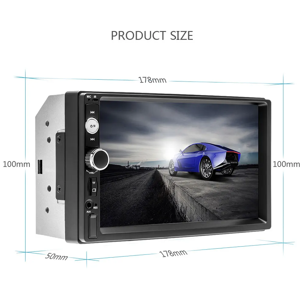 Podofo 2din Автомагнитола Android Mirrorlink Bluetooth gps Wifi FM Автомобильный мультимедийный MP5 плеер для Volkswagen Nissan hyundai Авторадио