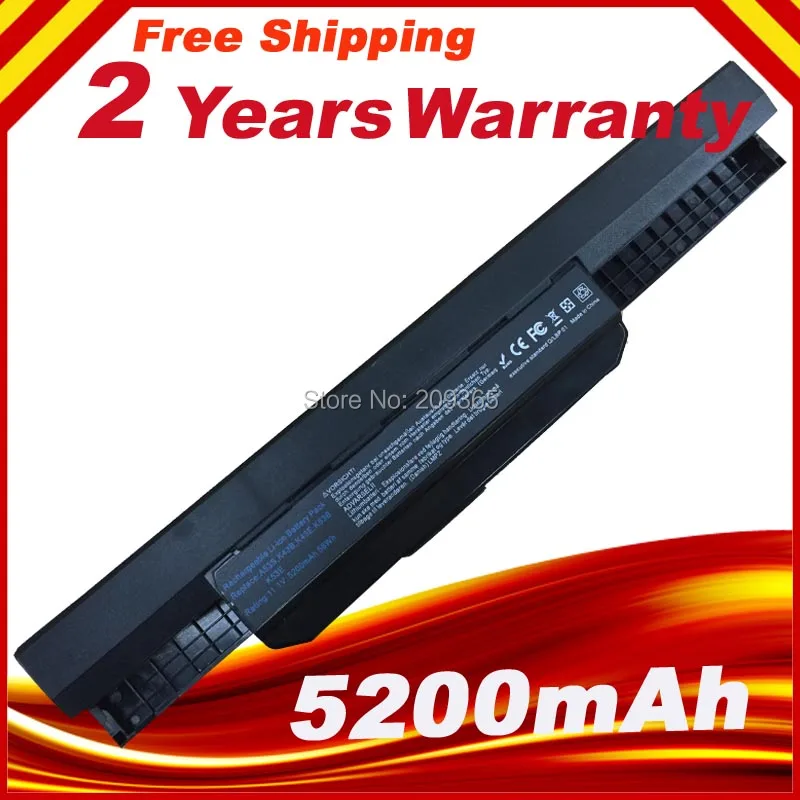 10,8 v 5200mah A32-K53 Аккумулятор для ноутбука ASUS K43 K43E K43J K43S K43SV K53 K53E K53F K53J K53S K53SV A43 A53