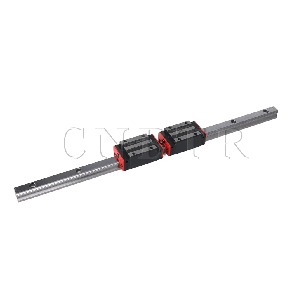 

CNBTR 2pcs HGH15CA Bearing Steel Linear Guide Rail Sliding Block Carriages HG15 Linear Guide Rail Sliding Rail Slider Guideway