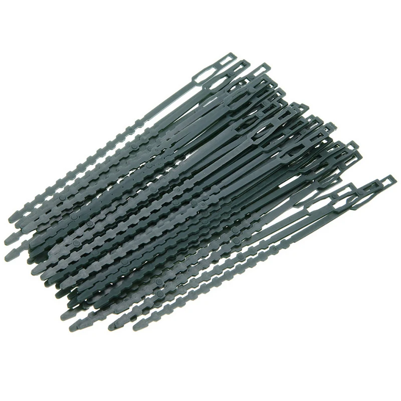 

50pcs Cable tie Adjustable Plastic Plant Tie Reusable binding wrap straps for Garden Tree Support Cable Ties