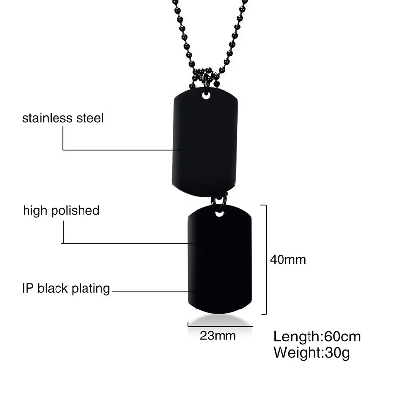 Double Dog Tag Men Pendant With Chain at Rs 399/piece, पेंडेंट चे‌न्स in  Bhubaneswar