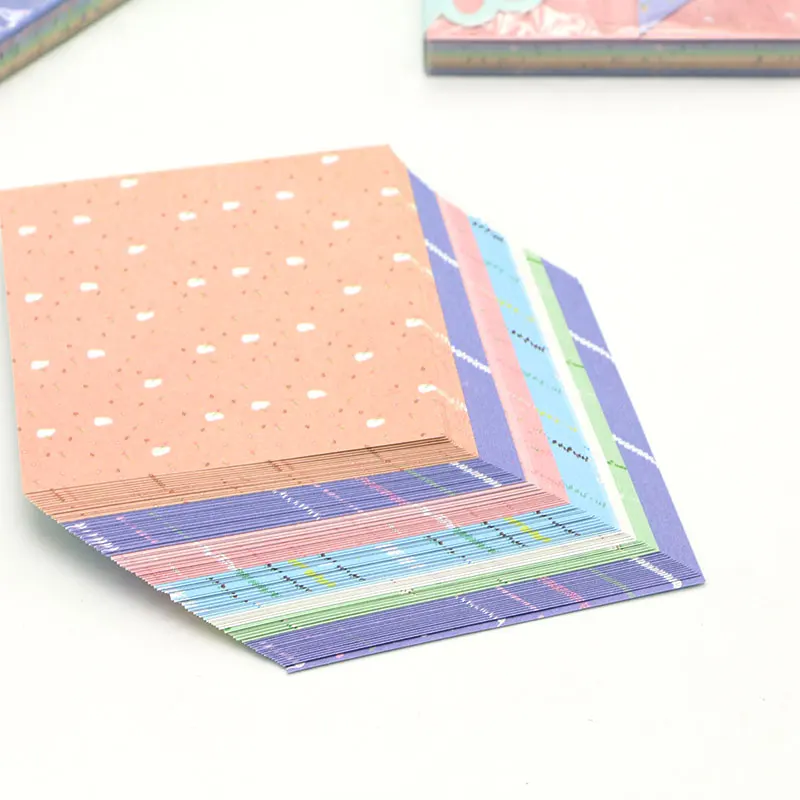 100 шт 7,4 см двухсторонняя печатная Труба Квадратная оригами цветная печатная ручная бумага с цветочным рисунком оригами DIY декоративная бумага