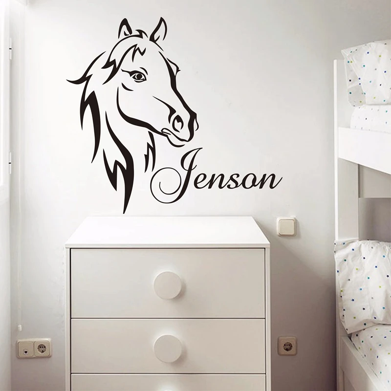 3D Leopard Skin Personalised Border Name Children Wall Stickers Transfer Decal