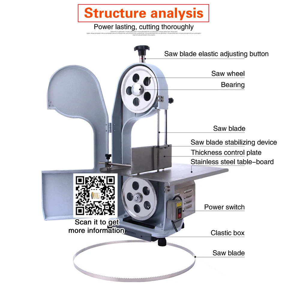 Bone cutter frozen meat sawing machine 3