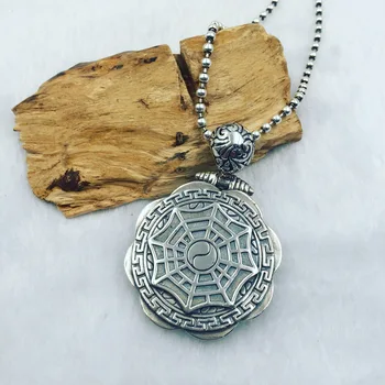 

The ancient Thai silver Silver Genuine S925 nine Taoist words gawu gossip Silver Pendant pendant box sweater chain