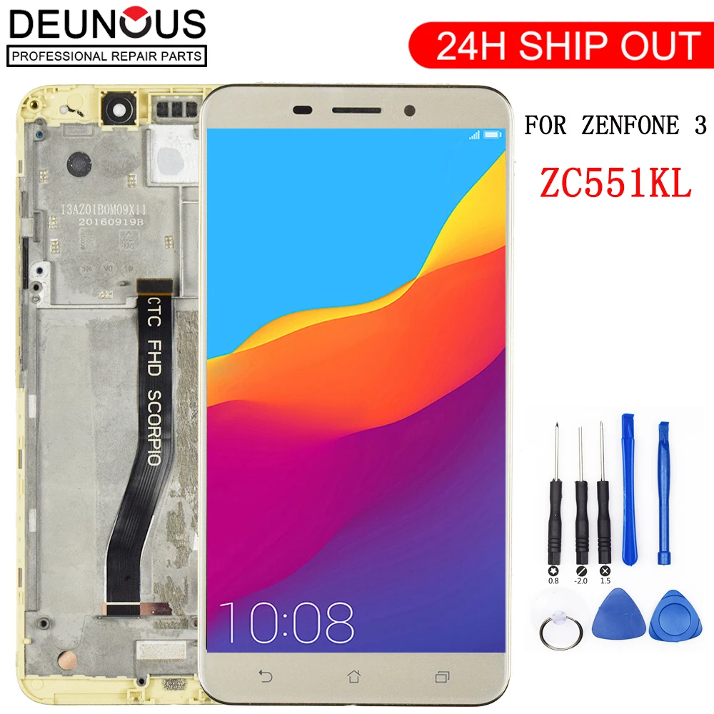 

Original 5.5" For Asus ZenFone 3 Laser ZC551KL LCD Display Panel Touch Screen Digitizer Glass Sensor Assembly