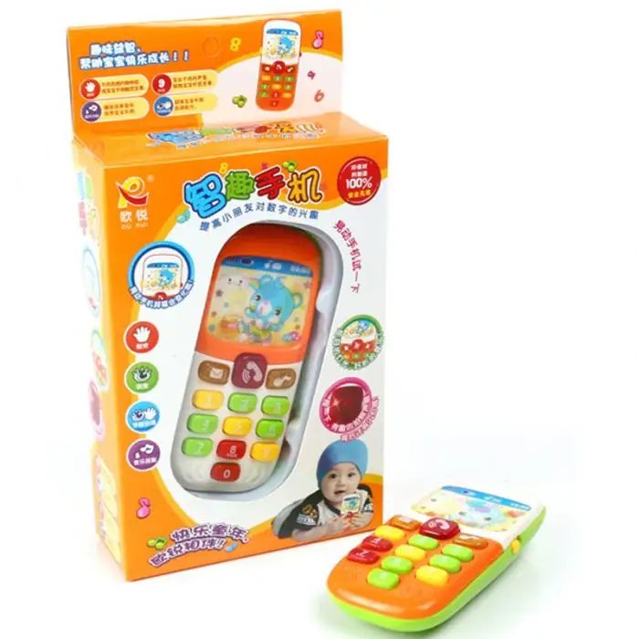 Детские игрушки электронные мобильный телефон с музыкой Дети младенческой телефона раннего обучения игрушка Подарки 998