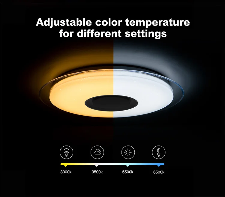 OFFDARKS Modern LED ceiling Lights home lighting 36W 48W 52W 72W APP Bluetooth Music light bedroom lamps Smart ceiling lamp gold ceiling lights