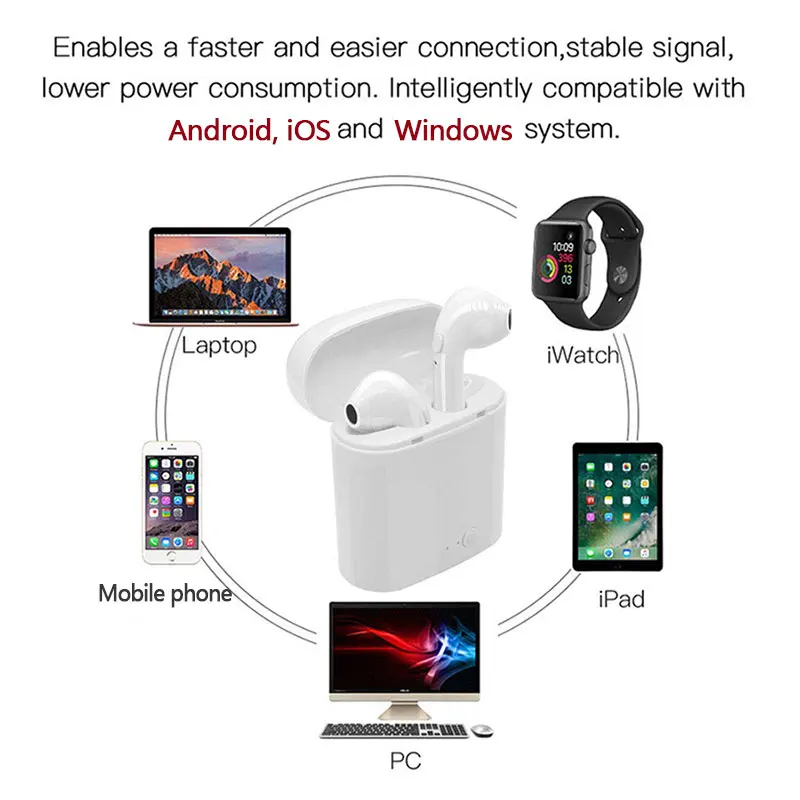 I7s Tws Bluetooth наушники мини беспроводные спортивные громкой связи беспроводная