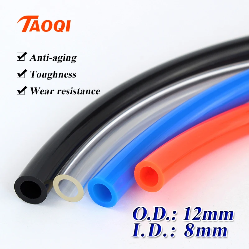 

1m PU tube 12*8mm Air Hose Pipe Pneumatic Component Tubing OD 12mm ID 8mm for Compressor high quality Pneumatic parts