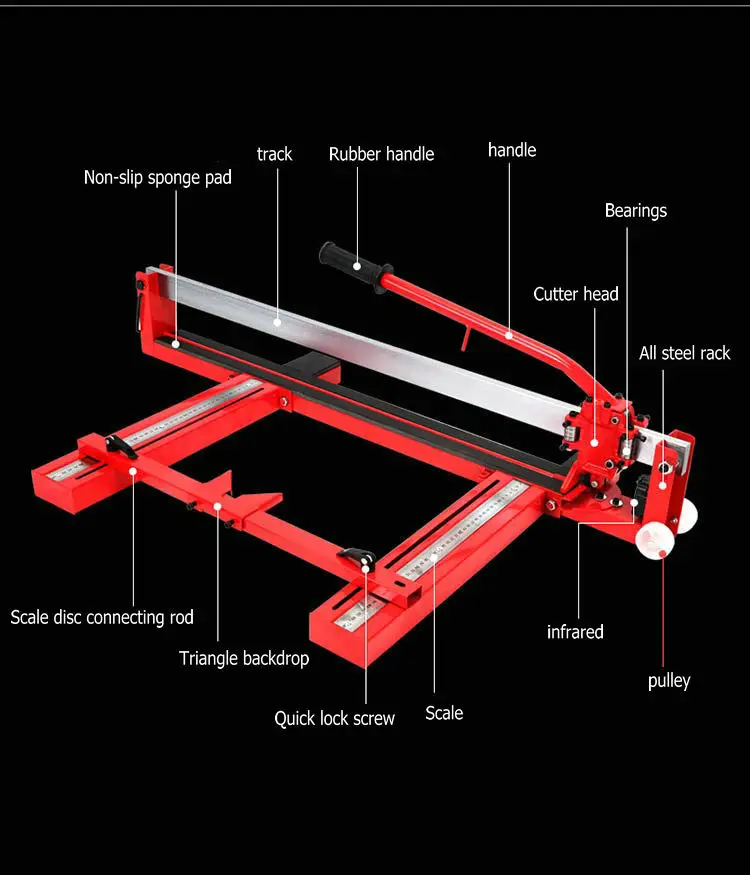 800 мм Высококачественная портативная с инфракрасной точной керамической плиткой машина для резки керамического пола ручные режущие инструменты