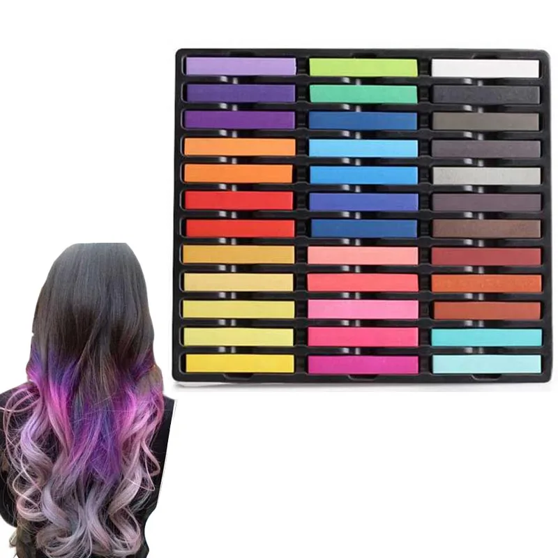 New chalk for hair Chalk colors green black pink 36Pcs hair color