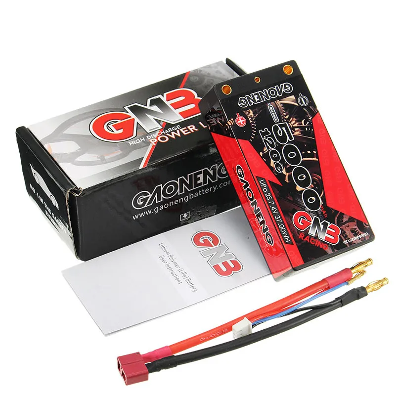 Gaoneng GNB 5000mAh 2S 7,4 V 120C/240C жесткий чехол коротышка LiPo аккумулятор 4,0 мм Deans разъем для 1/10 RC гоночный автомобиль B5M 22 RB6 22T SCT