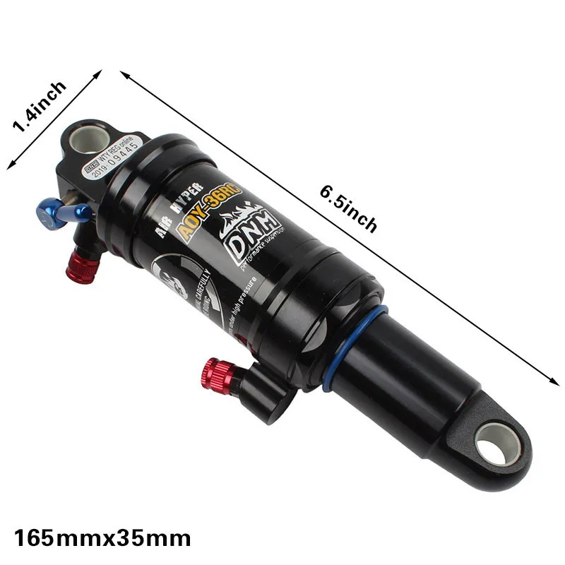 DNM задние удары для велосипеда Горные горные катушки для велосипеда задние удары 165 мм MTB горный велосипед 190 мм 200 мм DNM задние удары с блокировкой - Цвет: A0Y36RC 165x35mm