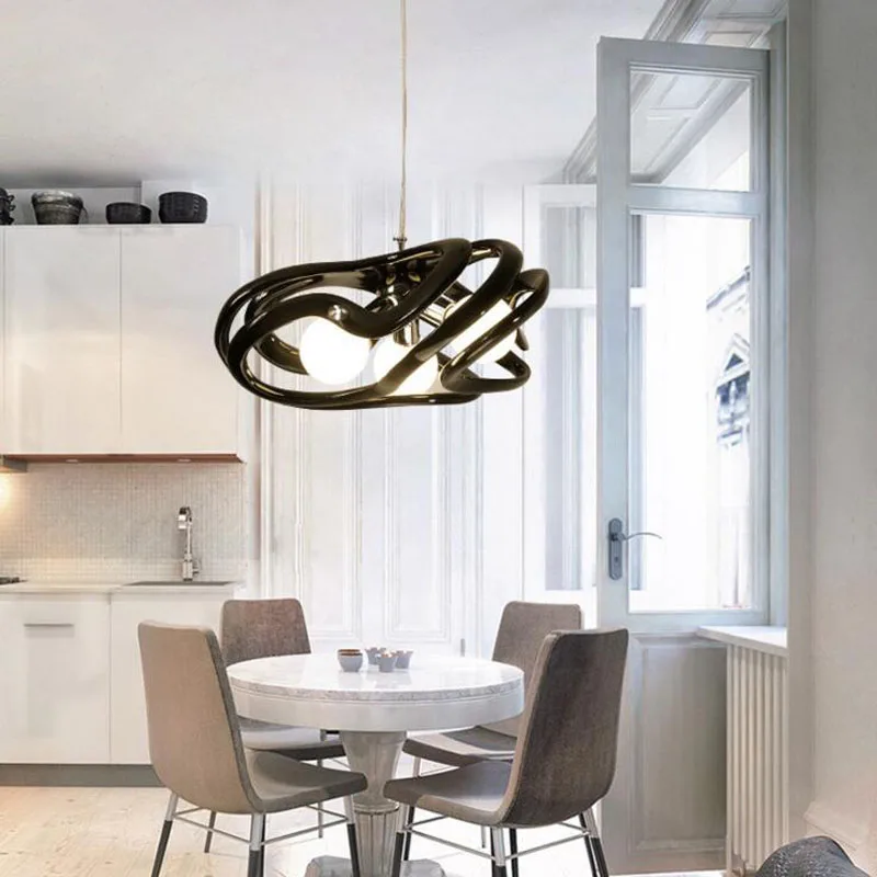 

Postmodern living room crystal lamp Sleek minimalist modern dic study room lighting fixture led lighting