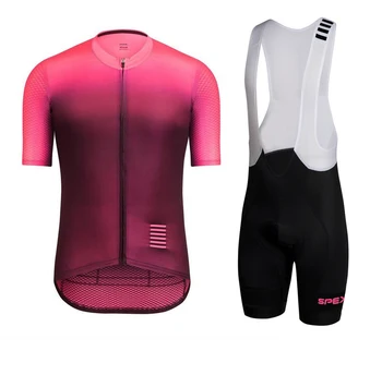 

SPEXCEL 2018 colourburn pro team aero cycling jersey+pro team bib short kit new fabric coolest Suitable for hot summer