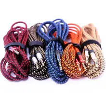 200 шт./лот 1,5 м 3,5 мм кабель со штыревыми соединителями на обоих концах для подключения к разъему Aux наборы аксессуаров для iPhone 4S 5S, 6, 6 plus, samsung mp3