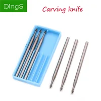 טונגסטן פלדה 6pcs נגרות נתב Bit ווד כלים גַיֶצֶת טונגסטן סגסוגת פלדה זית אמבר חריטה גילוף סכין End Mill צאנז (1)